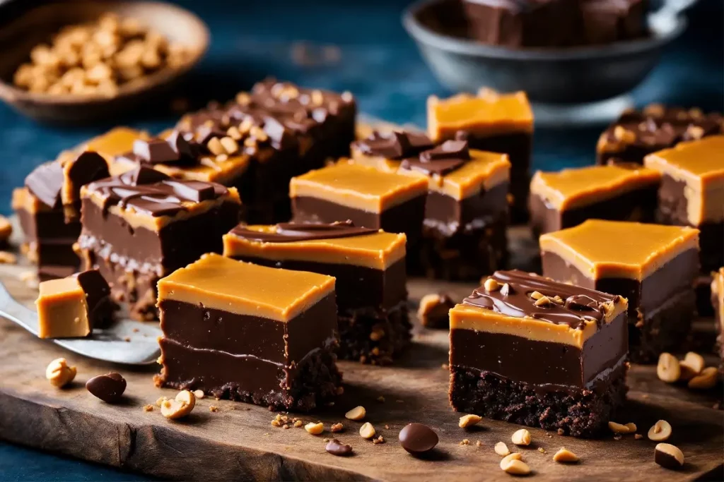 Chocolate Peanut Butter Fudge Bars