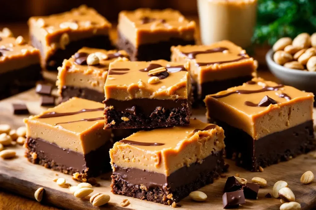 Chocolate Peanut Butter Fudge Bars